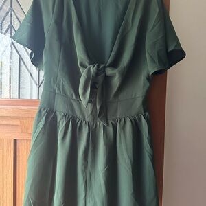 Green Tie Romper